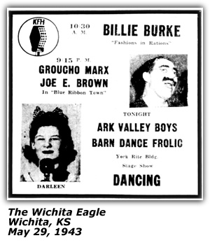 Promo Ad - KFH Barn Dance Frolic - 1943