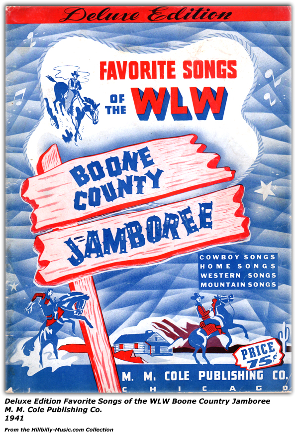Folio Cover - Favorite Songs of the WLW Boone County Jamboree - 1941
