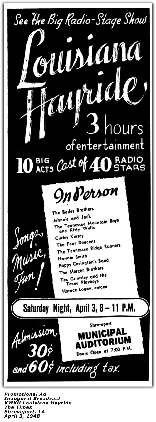 Louisiana Hayride Ad - April 3, 1948