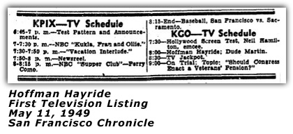 KGO Program Listing 1949