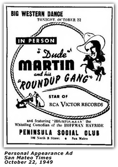 Dude Martin RCA Victor Ad 1949