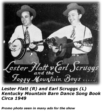Lester Flatt and Earl Scruggs - Kentucky Mountain Barn Dance - Circa 1949
