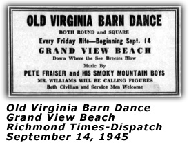 Old Virginia Barn Dance Sep 1945