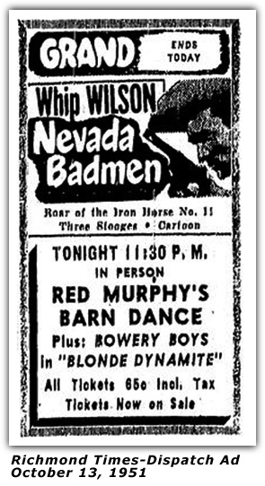 Atlantic Barn Dance Ad - October 13, 1951