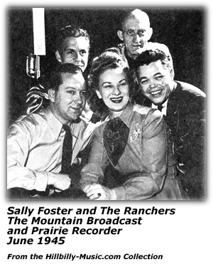 Sally Foster and the Ranchers - June 1945
