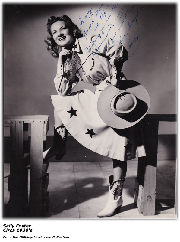 Sally Foster - Autographed Portrait - Circa 1930's
