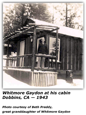 Whitmore Gaydon - Cabin - Dobbins, CA - 1943
