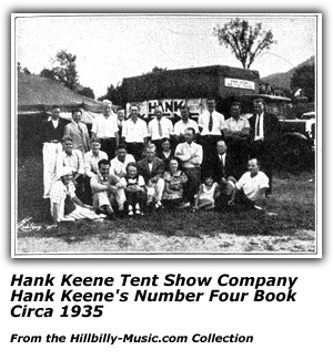 Hank Keene Tent Show Company - Hank Keene's Number Four Book - 1935
