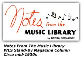 Notes from the Music Library