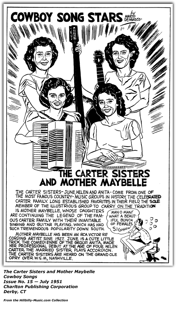 Sketch - Carter Sisters and Mother Maybelle - Cowboy Songs - July 1951