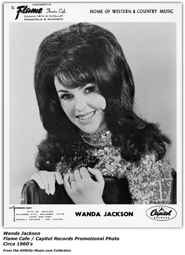 Wanda Jackson - Flame Cafe Promotional Photo - Circa 1960's