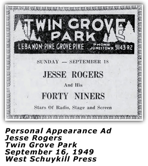 Jesse Rogers - Twin Grove Park - 1949