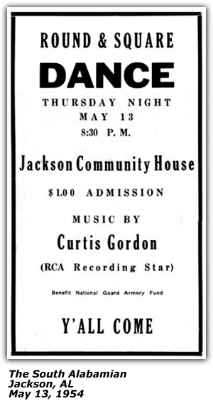 Promo Ad - Jackson Community House - Jackson, AL - Curtis Gordon - May 1954
