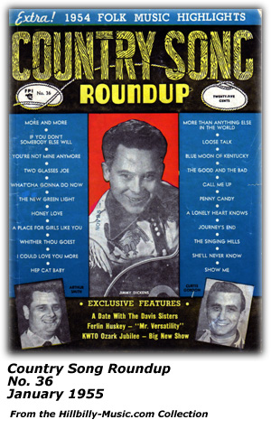 Country Song Roundup - No. 36 - January 1955 - Little Jimmy Dickens - Curtis Gordon