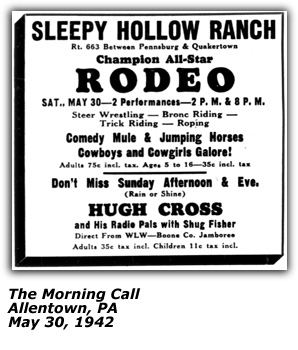 Hugh Croos and His Radio Pals with Shug Fisher Sleepy Hollow Ranch May 30 1942