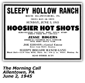 Hoosier Hot Shots Sleepy Hollow Ranch June 2 1945