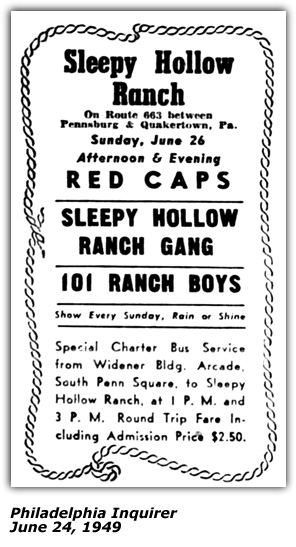 Red Caps and 101 Ranch Boys Tex Ritter Sleepy Hollow Ranch June 24 1949
