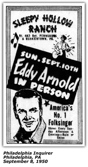 Eddy Arnold Sleepy Hollow Ranch September 8 1950