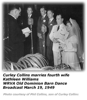 Curley Collins marries Kathleen Williams March 19 1949