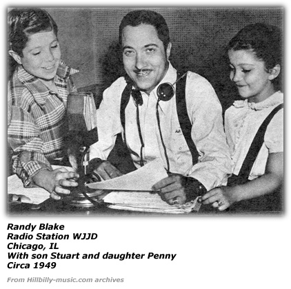 Randy Blake at WJJD in 1949