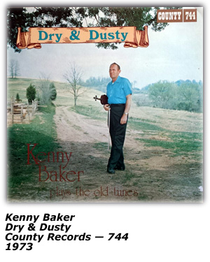 LP Cover - Kenny Baker - Dry & Dusty - County Records 744 - 1973