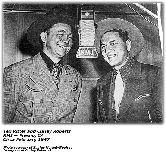 Tex Ritter and Curley Roberts - KMJ - Feb 1947