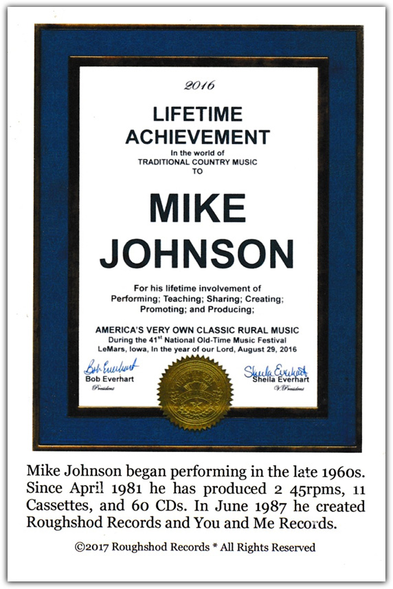 Mike Johnson - Lifetime Achievement Award - Traditional Country Music - 2016