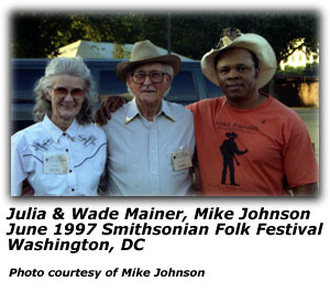 Julia and Wade Mainer - Mike Johnson - Smithsonian Folk Festival - Washington, DC - June 1997
