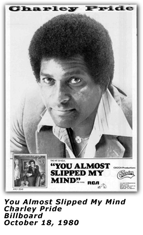 Promo Ad - Billboard - You Almost Slipped My Mind - Charley Pride - 1980