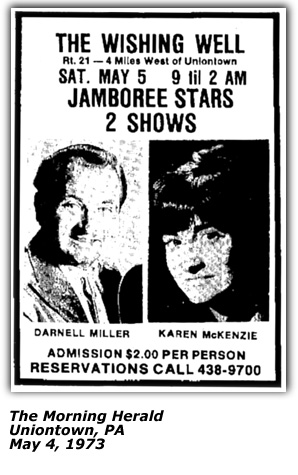 Promo Ad - Darnell Miller and Karen McKenzie Uniontown PA 1973