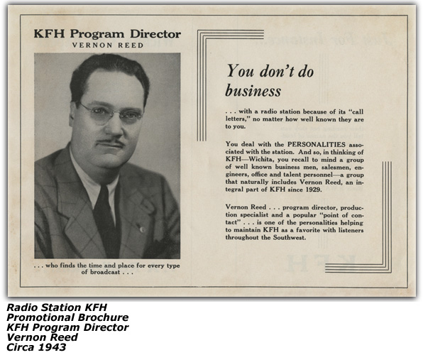 KFH Program Director - Vernon Reed - Circa 1943