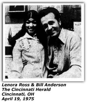 Promo Photo - Lenora Ross - Bill Anderson - April 1975