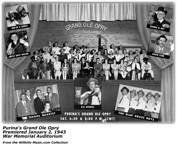Purina Cast Photo - Grand Ole Opry - Circa 1943