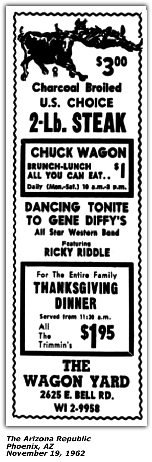 Promo Ad - Ricky Riddle with Gene Diffy - Western Stockyard - Phoenix, AZ - November 1962