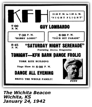 Promo Ad - KFH Barn Dance Frolic - 1942