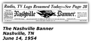 Radio Logs - Banner - TV and Radio Logs - Headline - June 14, 1954
