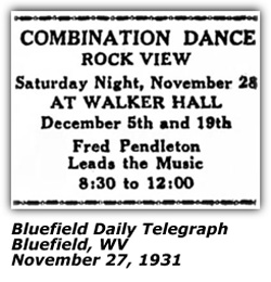 Promo Ad Fred Pendleton 1931