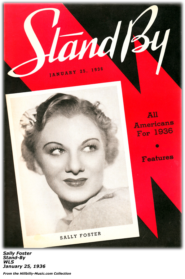 Sally Foster - Stand By (WLS) Magazine - January 25, 1935 - Cover