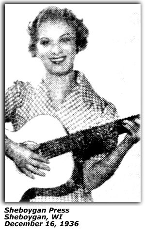 Sally Foster Playing Guitar - December 1936