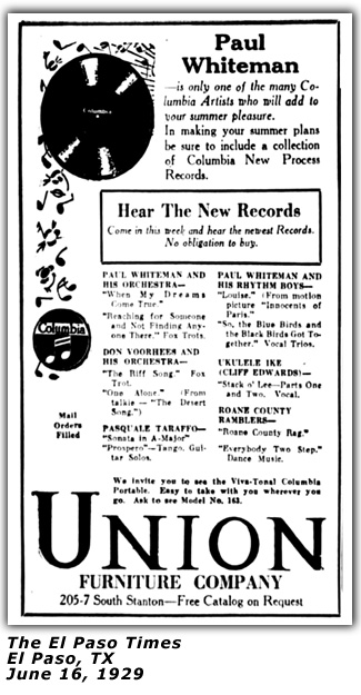 Promo Ad - Roane County Ramblers - 1929