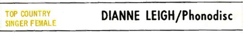 Award - Dianne Leigh - 1969