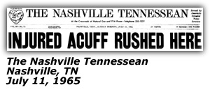 Newspaper Headline - Roy Acuff Crash - July 11, 1965