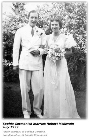 Bob McElwain - Sophia Germanich - Married 1937