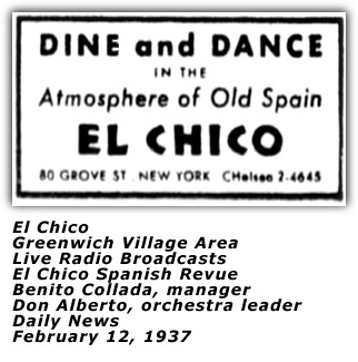 El Chico Ad - February 12 1937 Daily News NY