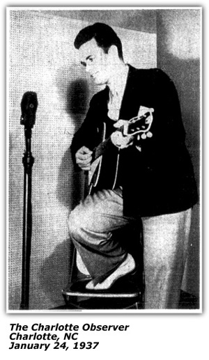 Fred Kirby - Radio PR Photo - Charlotte Observer - 1937