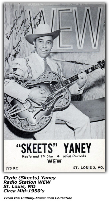 Promo Photo - Skeets Yaney - Radio Station WEW - St. Louis, MO - Circa mid-1950's