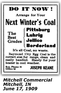 Promo Ad - Raymond City Egg Coal - June 1909