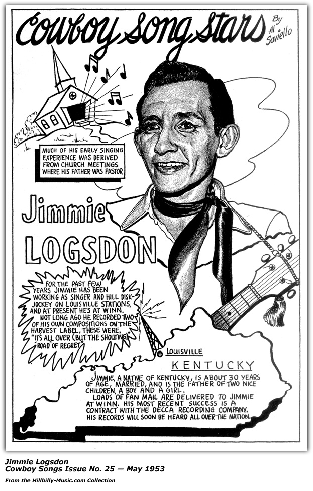 Jimmie Logsdon - Biographical Sketch - 1953