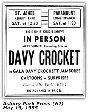 Merv Shiner - 1955 Appearance - Davy Crockett