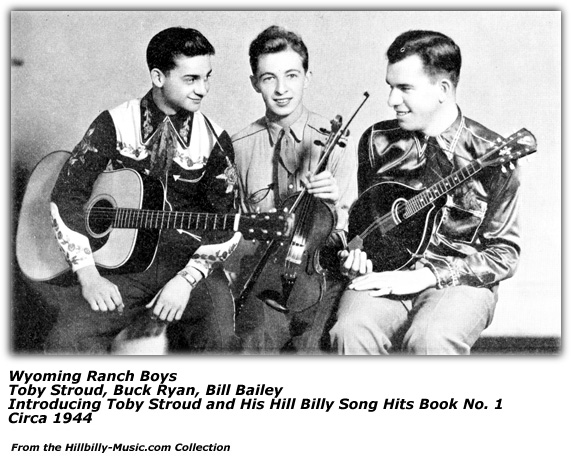 Circa 1944 - Wyoming Ranch Boys Toby Stroud, Buck Ryan, Bill Bailey